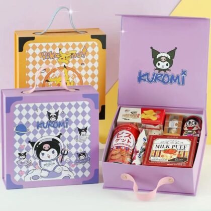 Cartoon Printed Hamper Gift Box | 2 Pcs Set | Hard Sturdy Cardboard | Birthday Return Gift Box | OPP Packing