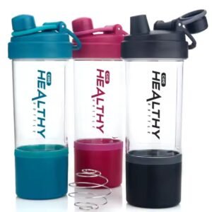 Tritan Plastic GYM Shaker Different colors on white background