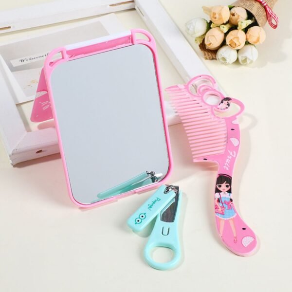 Kids Gift Accessory Combo Set | Nail Clipper, Comb and Mirror | Gift Set | Assorted Prints | Card Blister Packing - Image 3