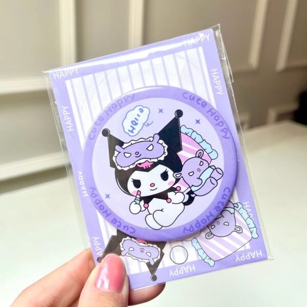 Kawaii Mini Pocket Mirror | Round Shape | Tinplate Mirror | Diameter 7cm | Assorted Prints | Display Box Packing - Image 5