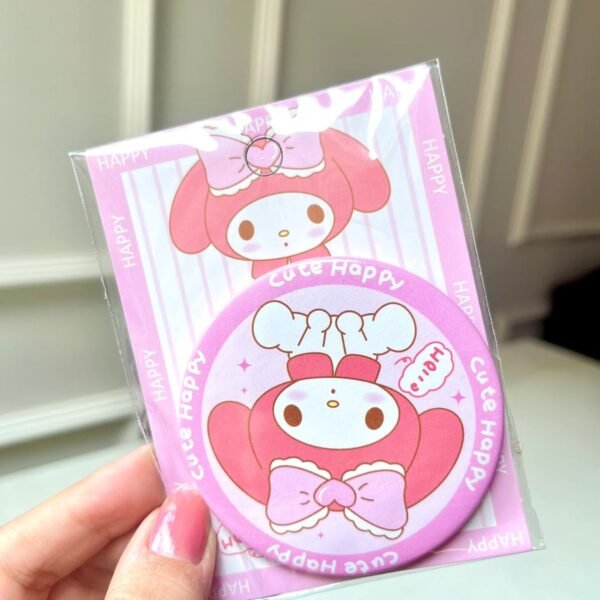 Kawaii Mini Pocket Mirror | Round Shape | Tinplate Mirror | Diameter 7cm | Assorted Prints | Display Box Packing - Image 4