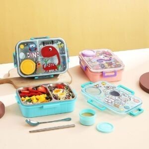 Insulated Leakproof Lunch Box mix colors on decorative background