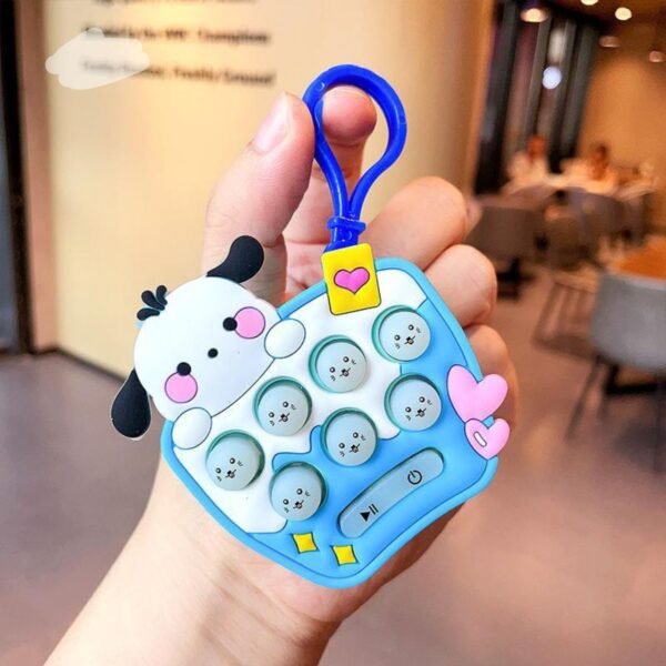 Kawaii Kids Popit Keychain | Stress Relief & Focus Speed Toys | Light & Music | Assorted Colors & Shapes | OPP Packing - Image 4