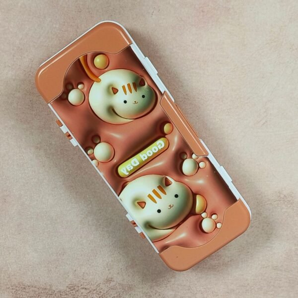 Cartoon Printed Plastic Pencil Box with Instruments for Kids | 3 Compartment | 21*8*4 CM | Assorted Colors | OPP Packing - Image 6