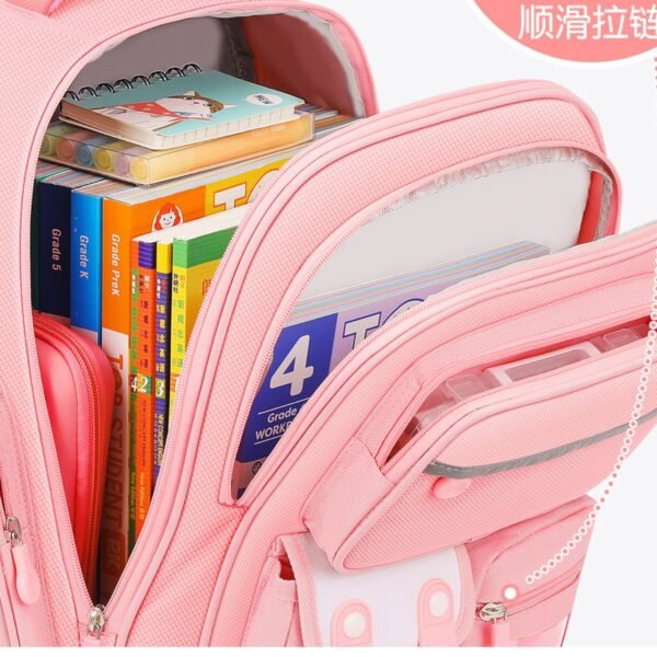 Unisex Collage Backpack | 5 Compartment | 39*18*28 CM | Waterproof & Zip Closure | Assorted Colors | OPP Packing - Image 5