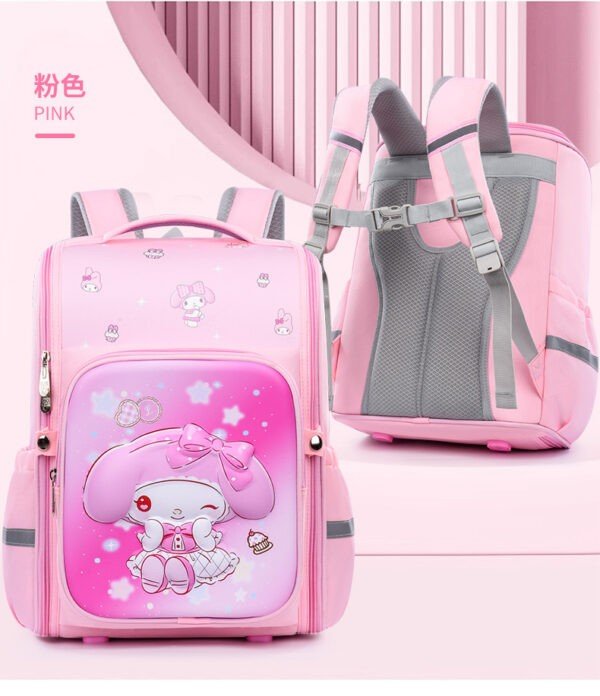 Kawaii Theme 3D Backpack | 2 Compartment | 41*32*21 CM | 360° Open | Unisex Design | Waterproof Material | Assorted Colors & Prints | OPP Packing - Image 4