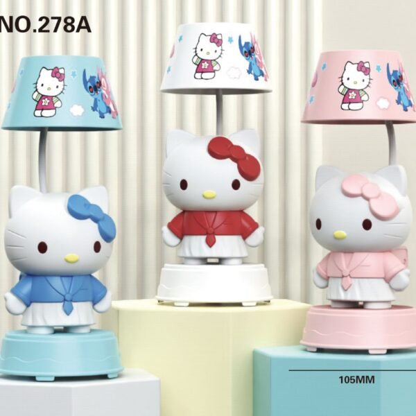 Kawaii Lamp with Sharpener & USB Cable | Rechargeable | LED Night Lamp | 13X13X26CM | Assorted Colors & Design | Box Packing - Image 7