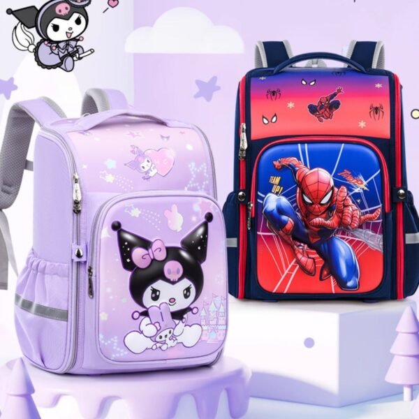 Kawaii Theme 3D Backpack | 2 Compartment | 41*32*21 CM | 360° Open | Unisex Design | Waterproof Material | Assorted Colors & Prints | OPP Packing - Image 2