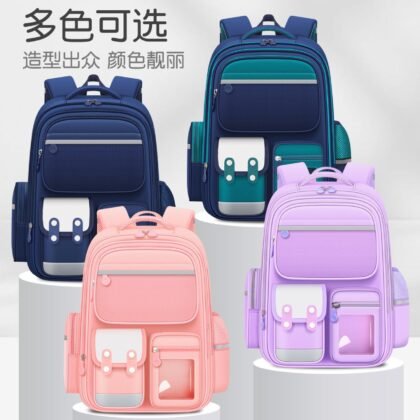 Unisex Collage Backpack | 5 Compartment | 39*18*28 CM | Waterproof & Zip Closure | Assorted Colors | OPP Packing