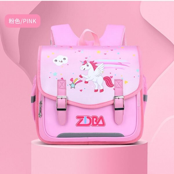 Printed Kids Backpack for School | Waterproof Material | 360° Open | 31*34*19 CM | Unisex Design | Assorted Colors | OPP Packing - Image 3