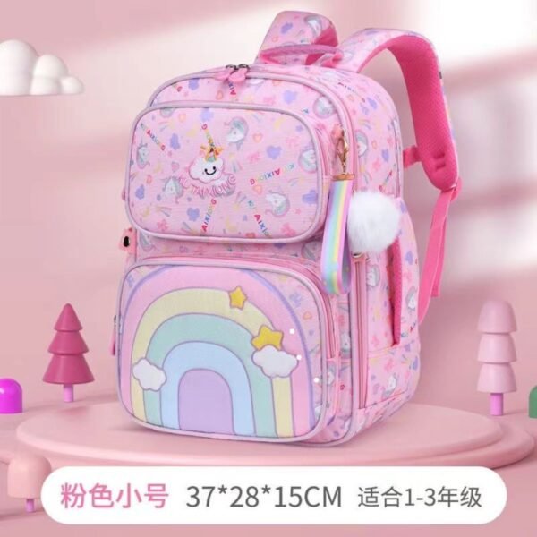 Cartoon Printed Kids School Backpack | 4 Compartment & Zip Closure | 37*28*15 CM | Unisex | Assorted Colors | OPP Packing - Image 3