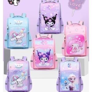 Kawaii Theme 3D Backpack Different colors on decorative background