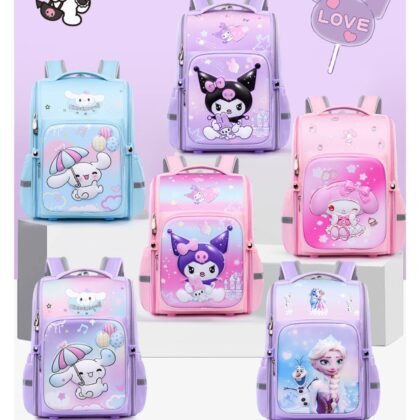 Kawaii Theme 3D Backpack | 2 Compartment | 41*32*21 CM | 360° Open | Unisex Design | Waterproof Material | Assorted Colors & Prints | OPP Packing