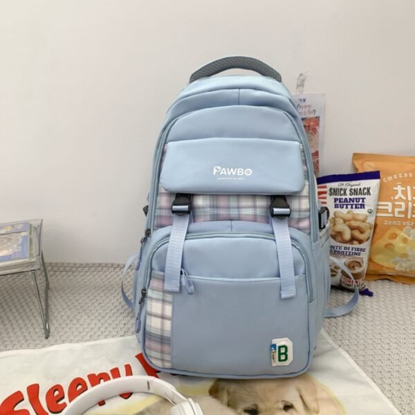 Korean Style School Backpack | Waterproof Polyester Material | 31*23*45 CM | Unisex Design | School & Traveling | Assorted Colors | OPP Packing - Image 6