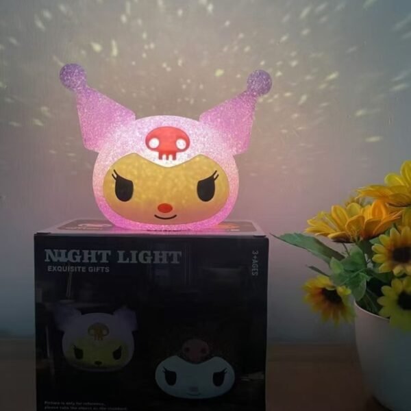 Cute Kawaii Projection Night Light | Battery & Button Operated | Heavy Plastic Body | Assorted Design | Box Packing - Image 5