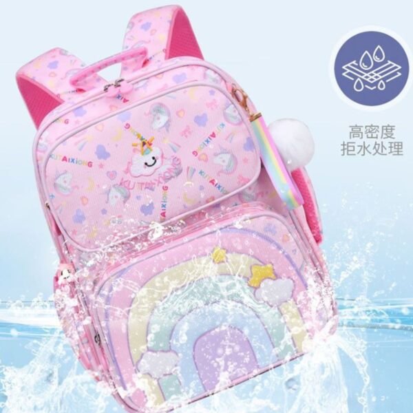 Cartoon Printed Kids School Backpack | 4 Compartment & Zip Closure | 37*28*15 CM | Unisex | Assorted Colors | OPP Packing - Image 5