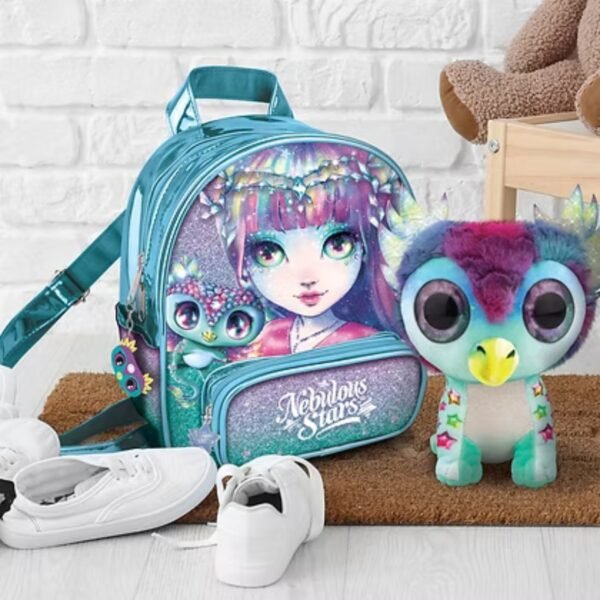 Cartoon Printed PU Leather Glitter Backpack for Kids | 9.5x8x3.5 Inch | Zip Closure | Waterproof | Adjustable Shoulder Strap | Assorted Colors & Prints | OPP Packing - Image 2