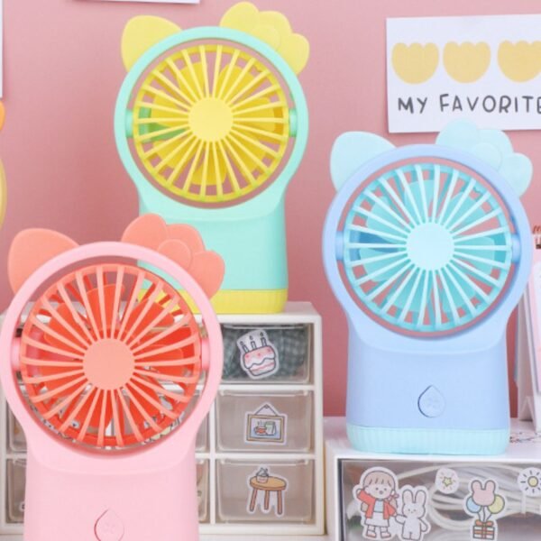 USB Pocket Fan different colors with decorative background
