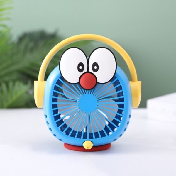 Cartoon Shape Table Fan blue colors with decorative background