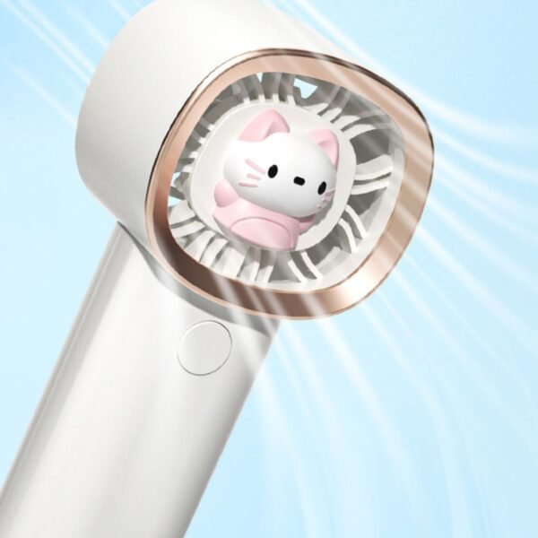 Kids USB Rechargeable Hand Fan with USB Cable | 3 Wind Speed | Compact & Portable | Assorted Colors | Box Packing - Image 3