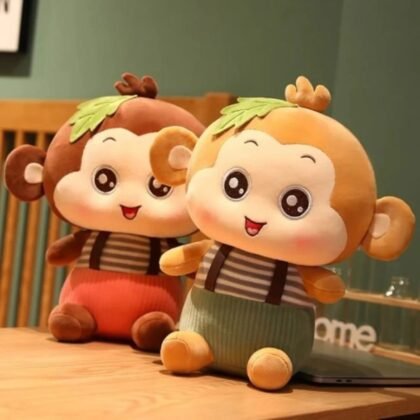 Cute Leaf Monkey Plush Toy for Kids | Imported Skin | 35 Cm | Soft Toy | Assorted Colors | OPP Packing