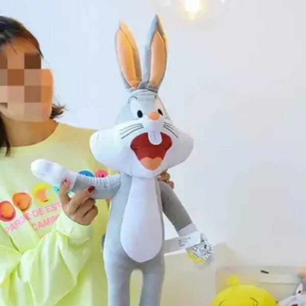 Standing Cute Loons Bunny Plush Toy | Imported Skin | 50 Cm | Soft Toy | OPP Packing - Image 2