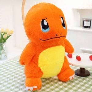 Charmander Pokémon Soft Toy Orange & Yellow color with decorative background