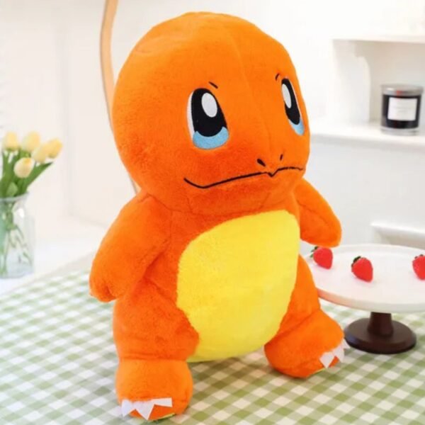 Charmander Pokémon Soft Toy Orange & Yellow color with decorative background