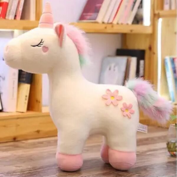 Cute Unicorn Plush Toy for Kids | Imported Skin | 35 Cm | Soft Toy | Furry Skin | OPP Packing - Image 3