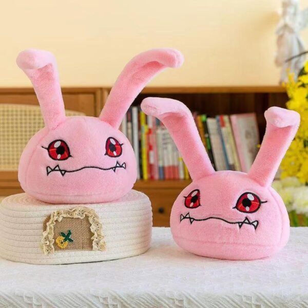 Digi Monster Soft Toy Pink color with decorative background