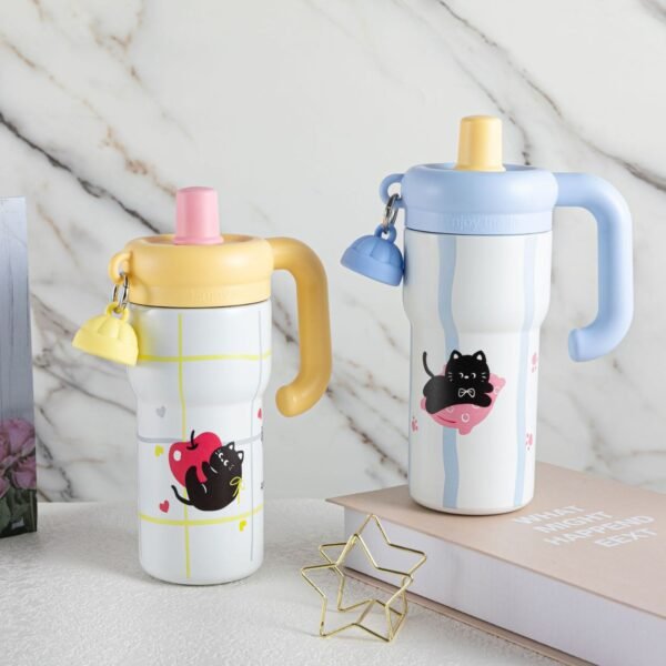 Stainless Steel Insulated Straw Tumbler with Fruit Infuser | Double Drink | Leakproof | Compact & Portable | 600 ML | Assorted Colors | Box Packing - Image 5