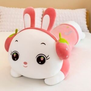 Rabbit Soft Toys pink & white colors with decorative background