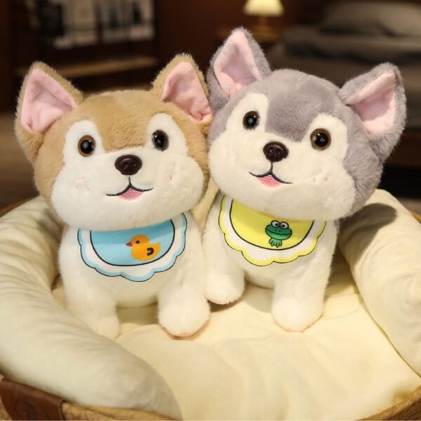 Baby Husky Soft Toy Different colors with decorative background