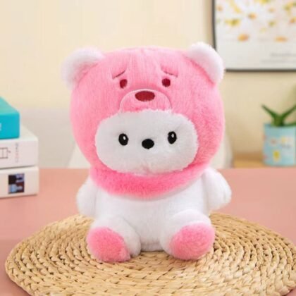 Cute Butter Bear Theme Plush Toy for Kids | Imported Skin | 20 Cm | Assorted Colors & Design | OPP Packing