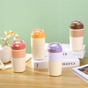 Travel Coffee Sipper Different colors with decorative background
