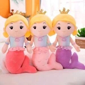 Mermaid Plush Toy Different colors with decorative background