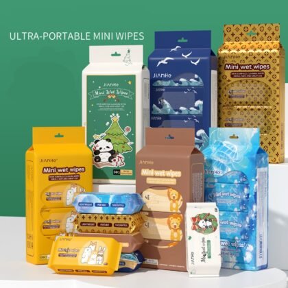 Refreshing Soft Wet Wipe | Mini & Convenient | Pack Of 64 | 140*1150 MM | OPP Packing