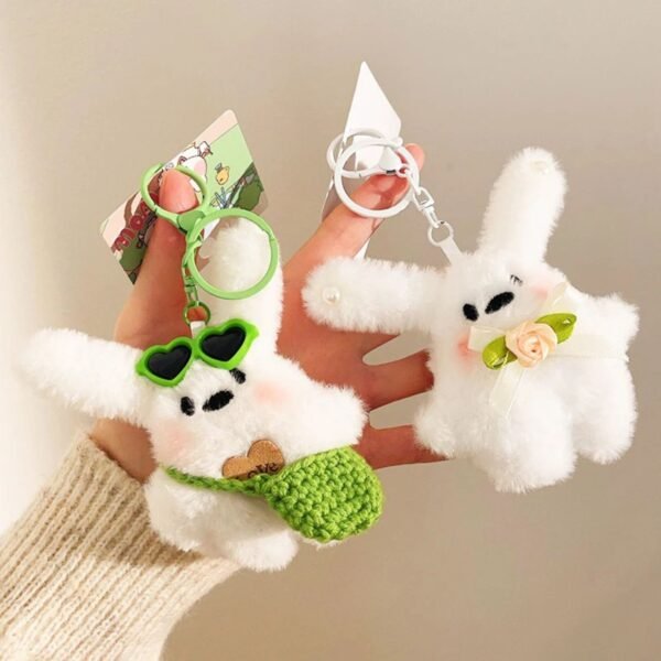 Cute Bunny Plush Keychain | Washable | Plush Toy | 10 Cm | Assorted Colors | OPP Packing - Image 4
