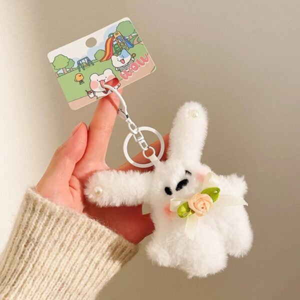 Cute Bunny Plush Keychain | Washable | Plush Toy | 10 Cm | Assorted Colors | OPP Packing - Image 3
