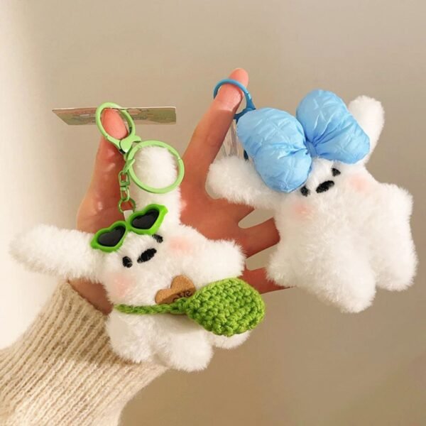 Cute Bunny Plush Keychain | Washable | Plush Toy | 10 Cm | Assorted Colors | OPP Packing - Image 2