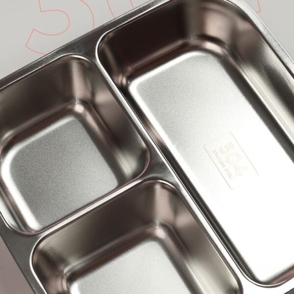 Stainless Steel Lunch Box with Sauce Bowl & Spoon | 3 Compartment | Cartoon Printed | Portable & Leakproof | Secure Lock | 1000 ML | Assorted Prints | Box Packing - Image 7