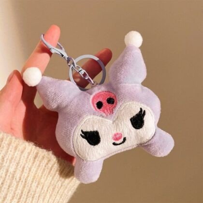 Cute Character Plush Keychain for Girls | 8*8*3 Cm | Washable | Soft Mini Toy Key Ring | Assorted Colors & Design | OPP Packing