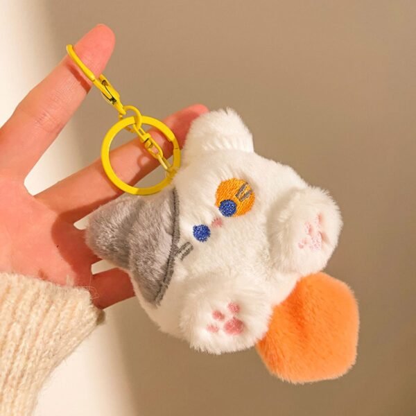 Cute Charming Little Cat Plush Keychain | 15 Cm | Metal Keyring | Backpack Pendent | Assorted Colors | OPP Packing - Image 3