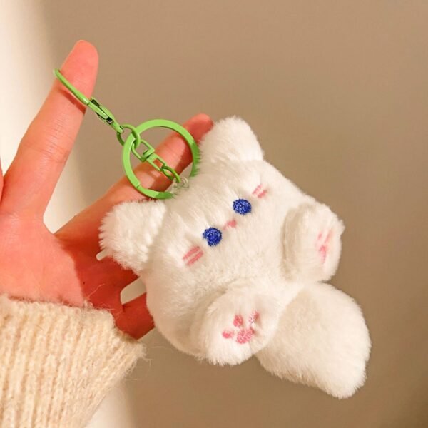 Cute Charming Little Cat Plush Keychain | 15 Cm | Metal Keyring | Backpack Pendent | Assorted Colors | OPP Packing - Image 4