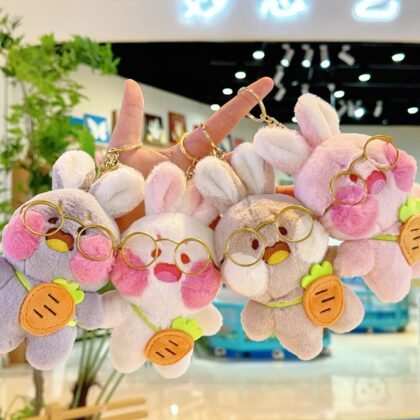 Cute Rabbit Plush Key Chain for Girls | 10*5*15 Cm | Washable | Plush Toy | Assorted Colors | OPP Packing
