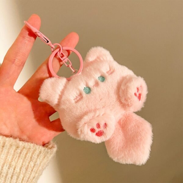 Cute Charming Little Cat Plush Keychain | 15 Cm | Metal Keyring | Backpack Pendent | Assorted Colors | OPP Packing - Image 5