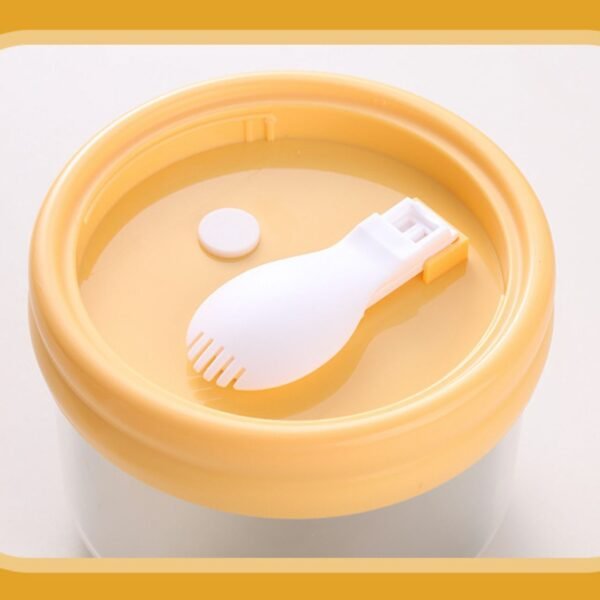 Stainless Steel Lunch Box with Foldable Spoon | Two Layer | Double wall Insulation | Portable & Leakproof | 1280 ML | Assorted Colors | Box Packing - Image 7