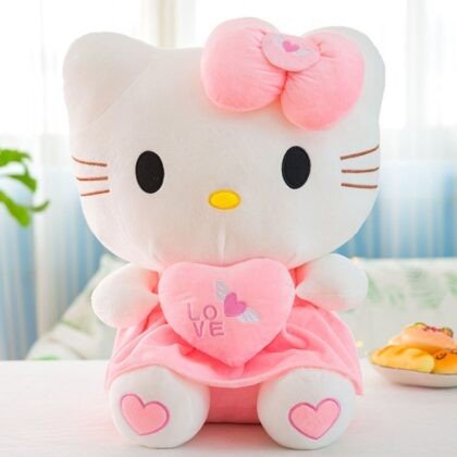 Cute Hello Kitty Plush Toy for Kids | Washable & Huggable | Soft Toy | Imported Skin | 35 Cm | Assorted Colors | OPP Packing