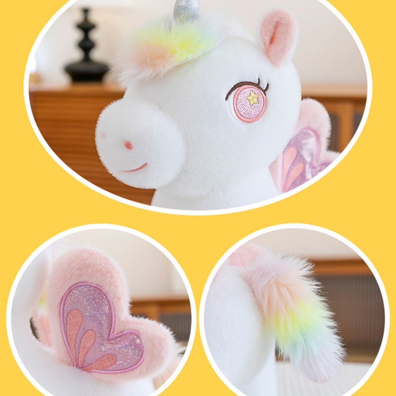 Cute Unicorn Plush Toy for Kids | Washable & Huggable | Imported Skin | Big Size Soft Toy | 60 Cm | Assorted Colors | OPP Packing - Image 5