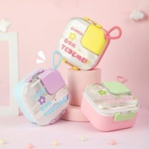Stainless Steel Lunch Box Different Colors with decorative background